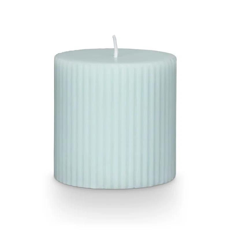 Seline Fresh Sea Salt Blue Soy Pillar Candle