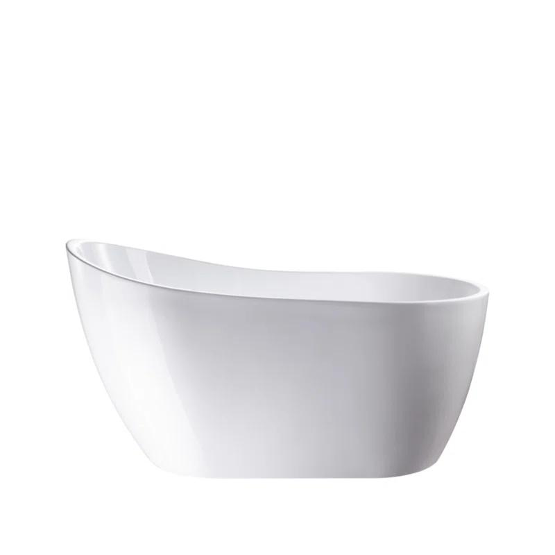54" X 28" Freestanding Soaking Acrylic Bathtub