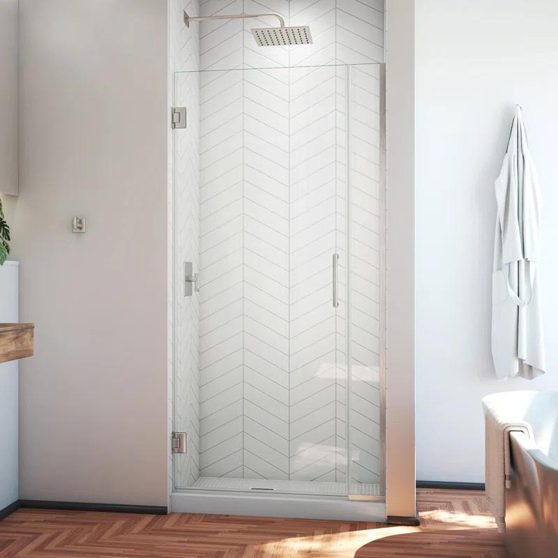 DreamLine Unidoor Plus 52" W x 72" H Pivot Frameless Shower Door with ClearMax™ Technology SHDR-243257210-04