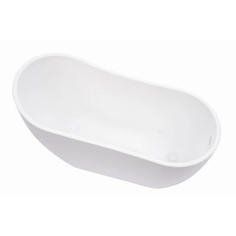 Vanity Art Amara Acrylic Freestanding Soaking Bathtub VA6904-S-PW