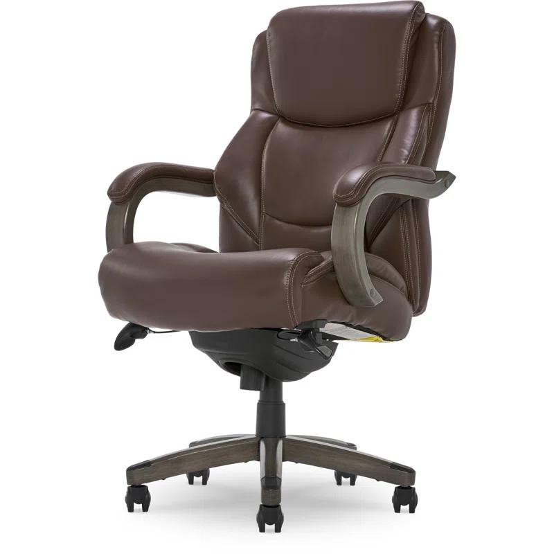 Chestnut Brown High-Back Executive Leather Office Chair