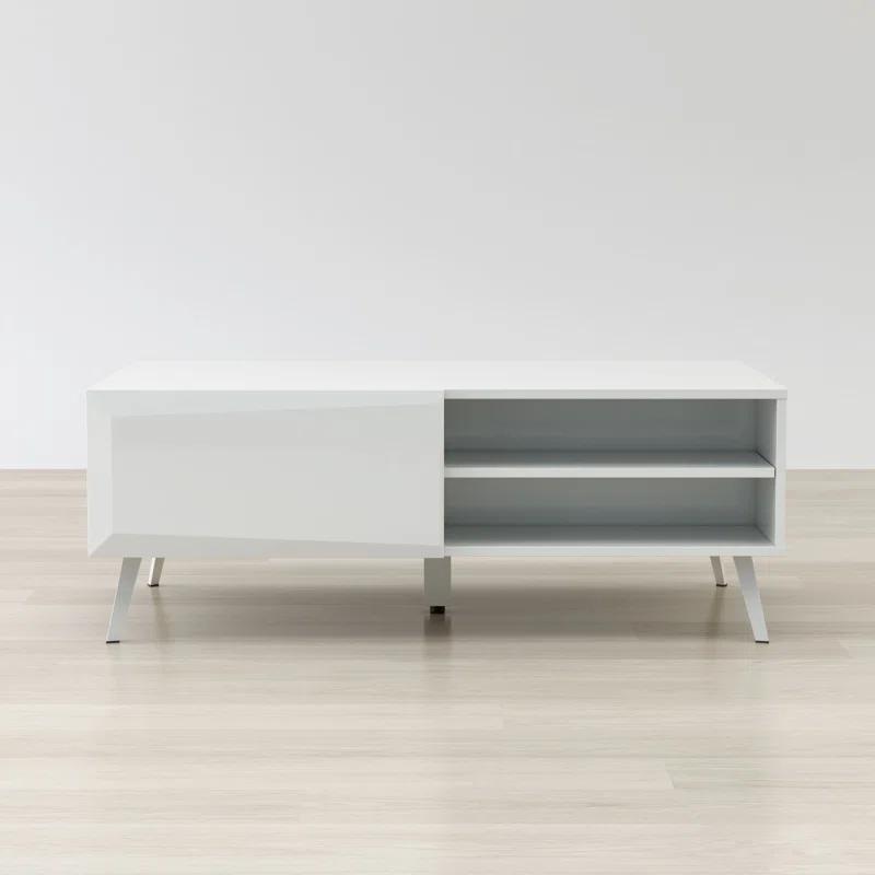 Home Living Room Modern Contemporary Altus 43" Coffee Table Gloss White