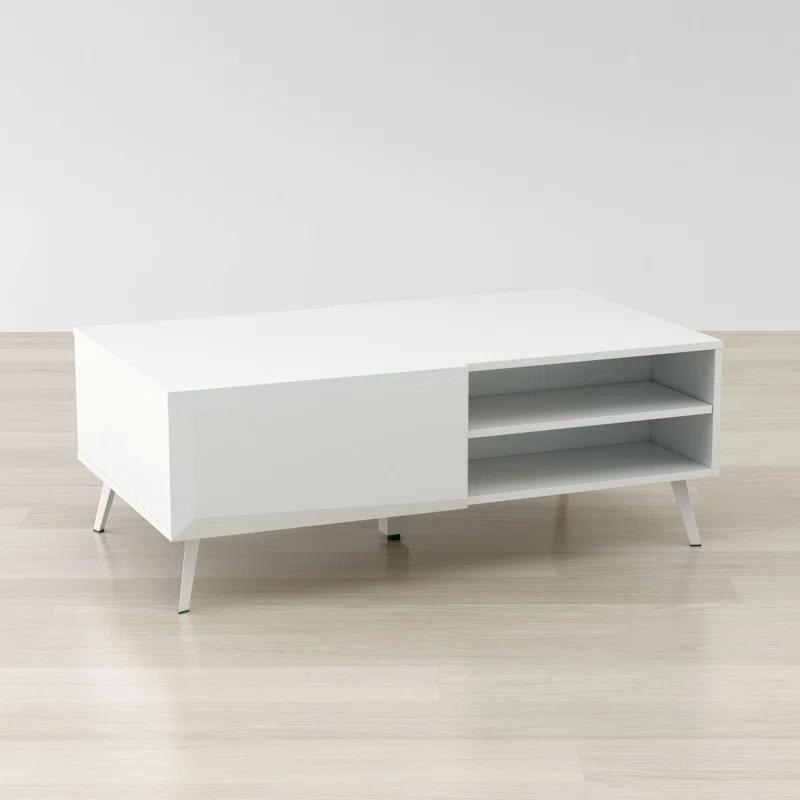 Home Living Room Modern Contemporary Altus 43" Coffee Table Gloss White