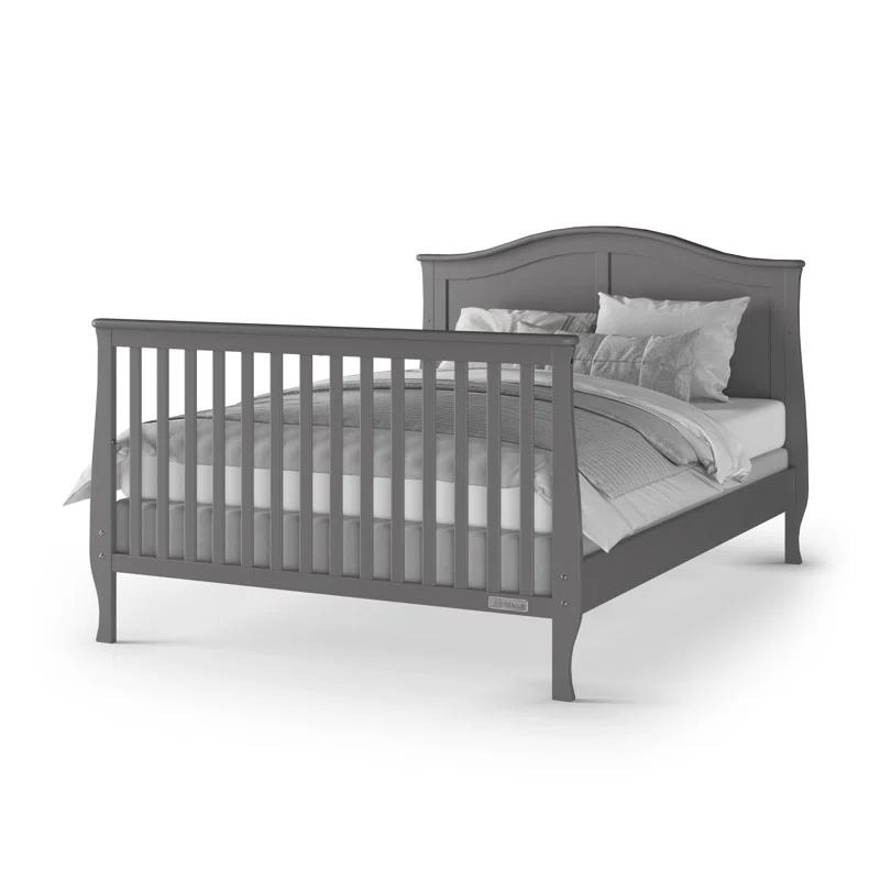 Camden Cool Gray Convertible 4-in-1 Crib with Steel Support