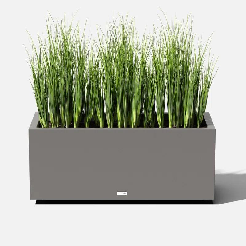 Modern Veradek Long Box 38" Gray Plastic Planter
