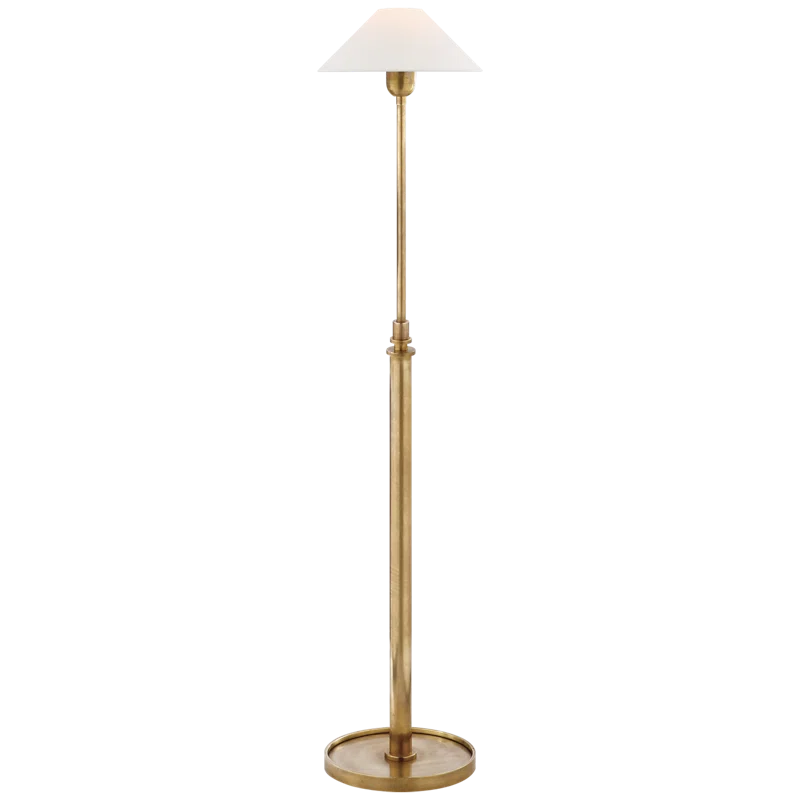 Edison Adjustable 39.5" Outdoor Floor Lamp in Hand-Rubbed Antique Brass