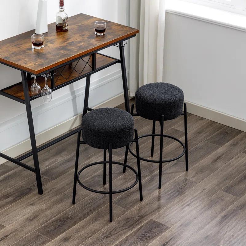 Swivel 26.7'' Boucle Counter Stool