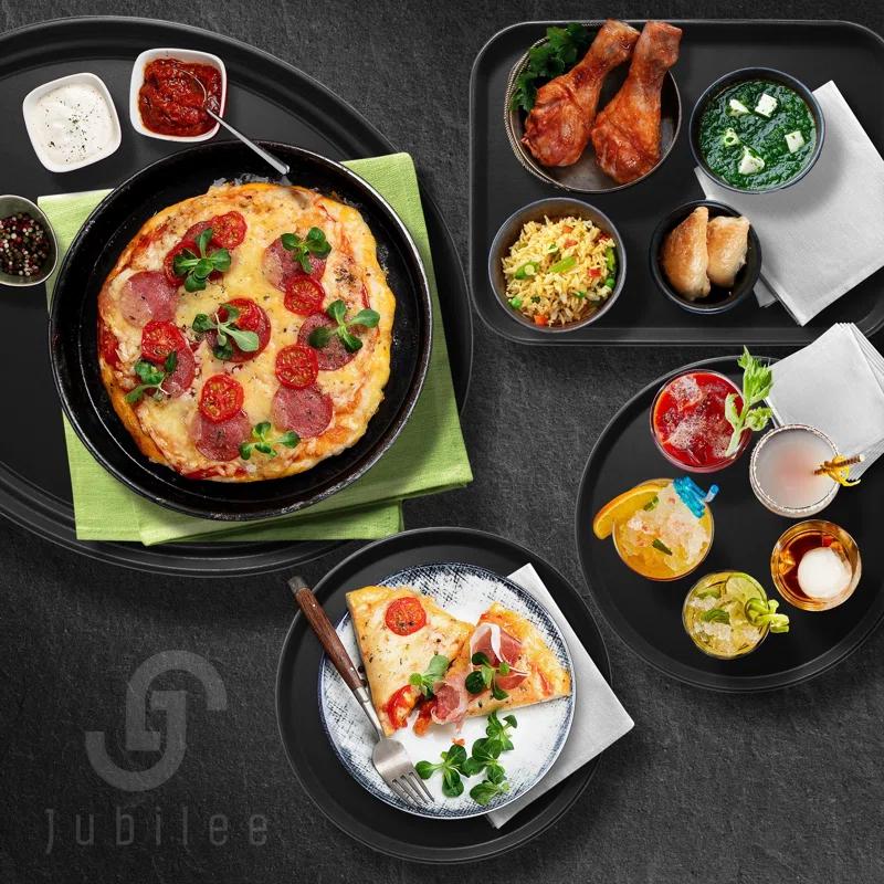 Jubilee 29" Oval Black NSF Certified Non-Skid Serving Tray