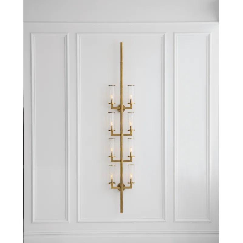 Liaison Statement 84'' Antique-Burnished Brass Dimmable Wall Sconce