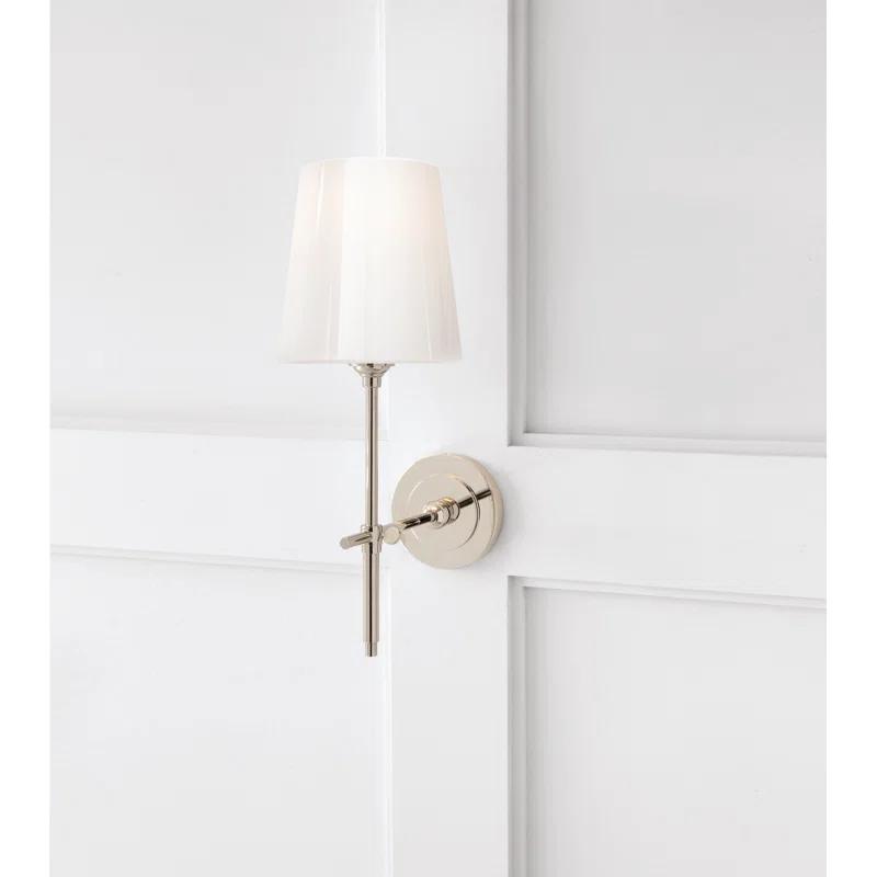 Elegant Outdoor Direct Wired Nickel Wallchiere, 14.5" Height