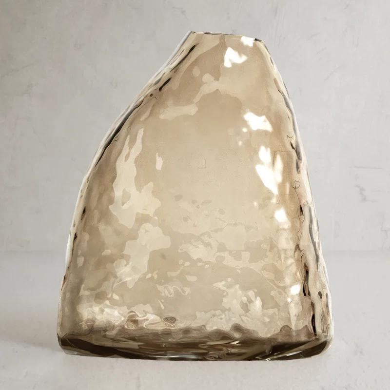 Juma 7.5'' Amber Bud Glass Table Vase