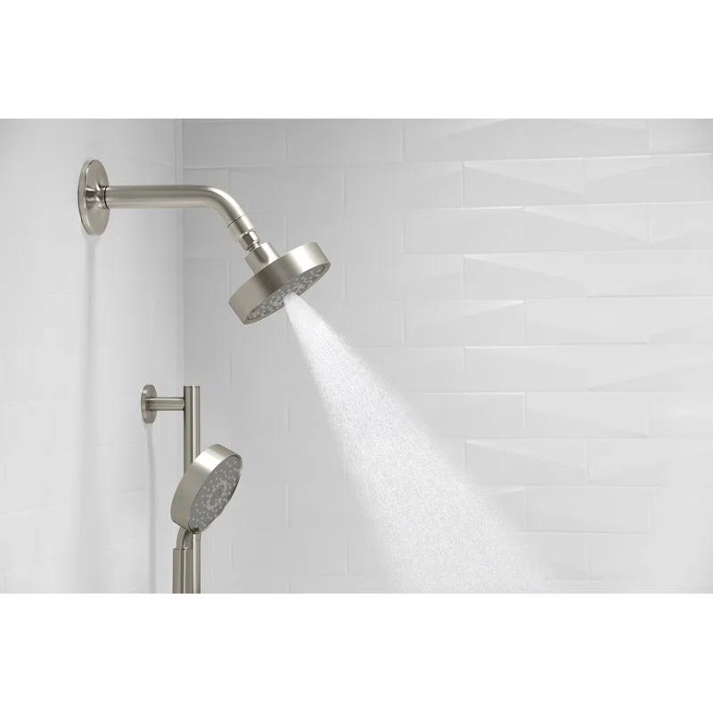 Purist Brushed Nickel Wall-Mounted Adjustable Shower System with Multi-Head