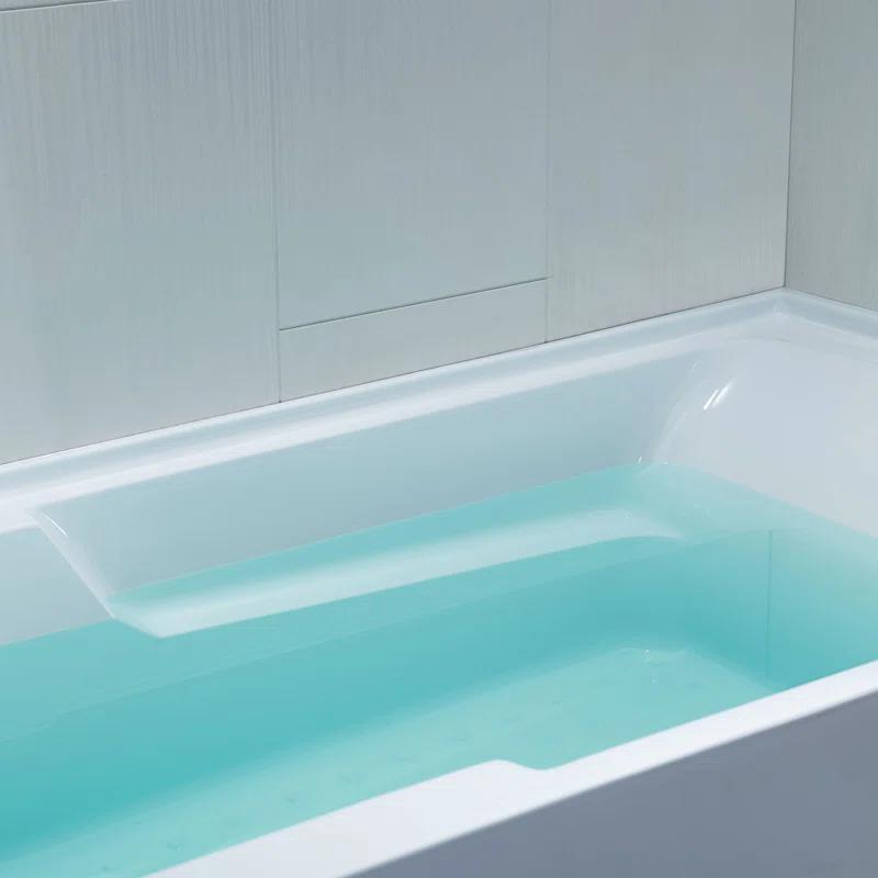 Flint 60'' x 30'' Alcove / Tile In Soaking Acrylic Bathtub