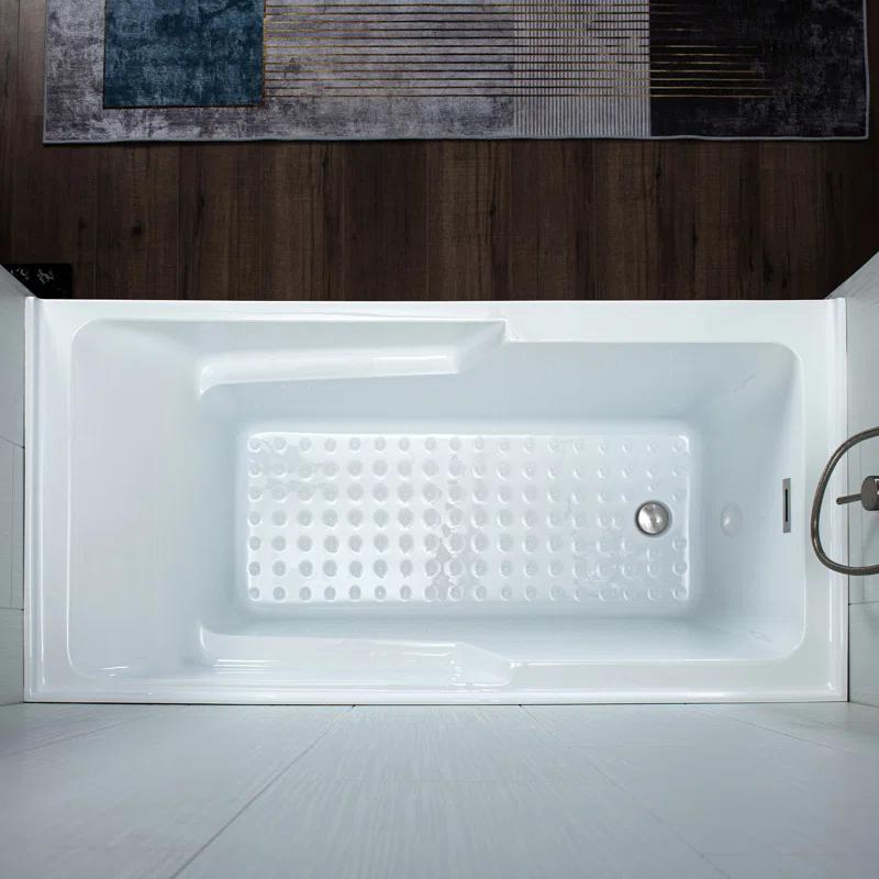Flint 60'' x 30'' Alcove / Tile In Soaking Acrylic Bathtub