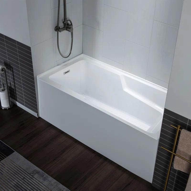 Flint 60'' x 30'' Alcove / Tile In Soaking Acrylic Bathtub
