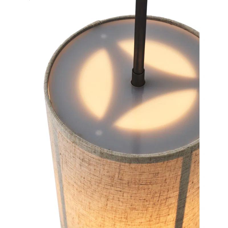 Hashira 23.6" Black and Bronzed Brass Single Cylinder Pendant