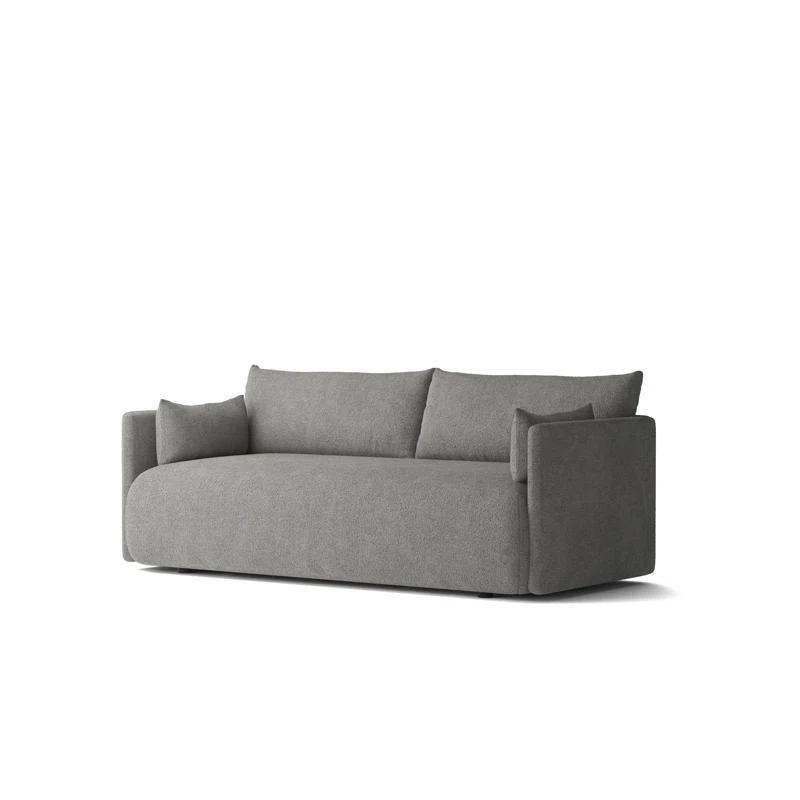 Gray Cotton Blend Bouclé 16 Two-Seater Sofa