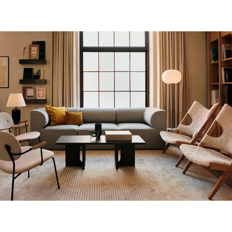 Gray Cotton Blend Bouclé 16 Two-Seater Sofa