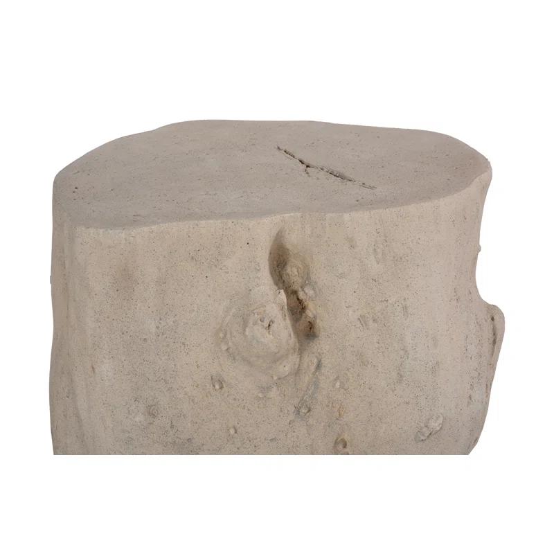 Roman Stone Large Outdoor-Use Cast Resin Log Stool