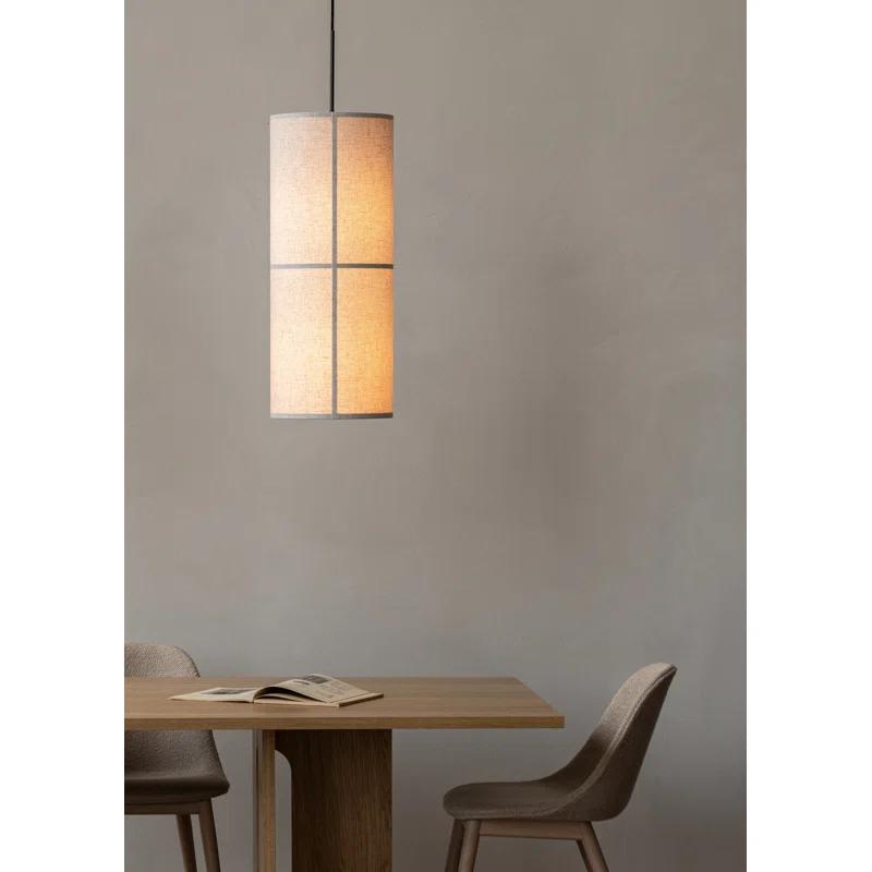 Hashira 23.6" Black and Bronzed Brass Single Cylinder Pendant