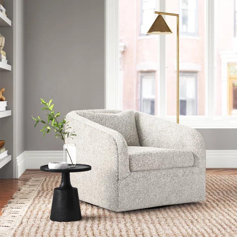Ren Swivel Chair - Gray Boucle