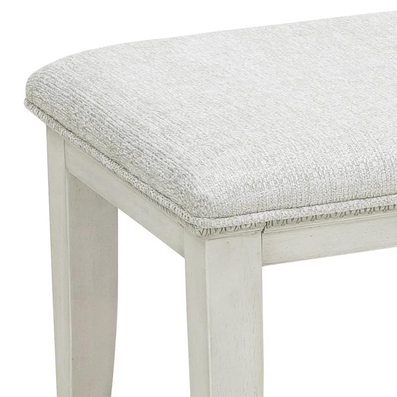 Camila Cream Ash Veneer Traditional Vanity Stool