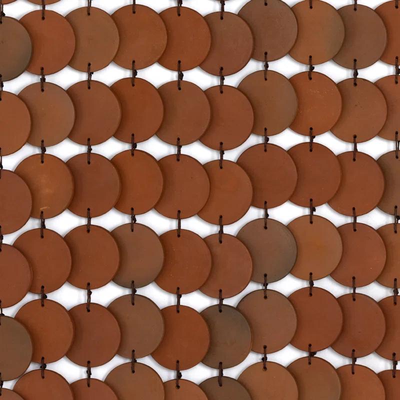 Artisanal Terracotta Ceramic Disk Wall Hanging