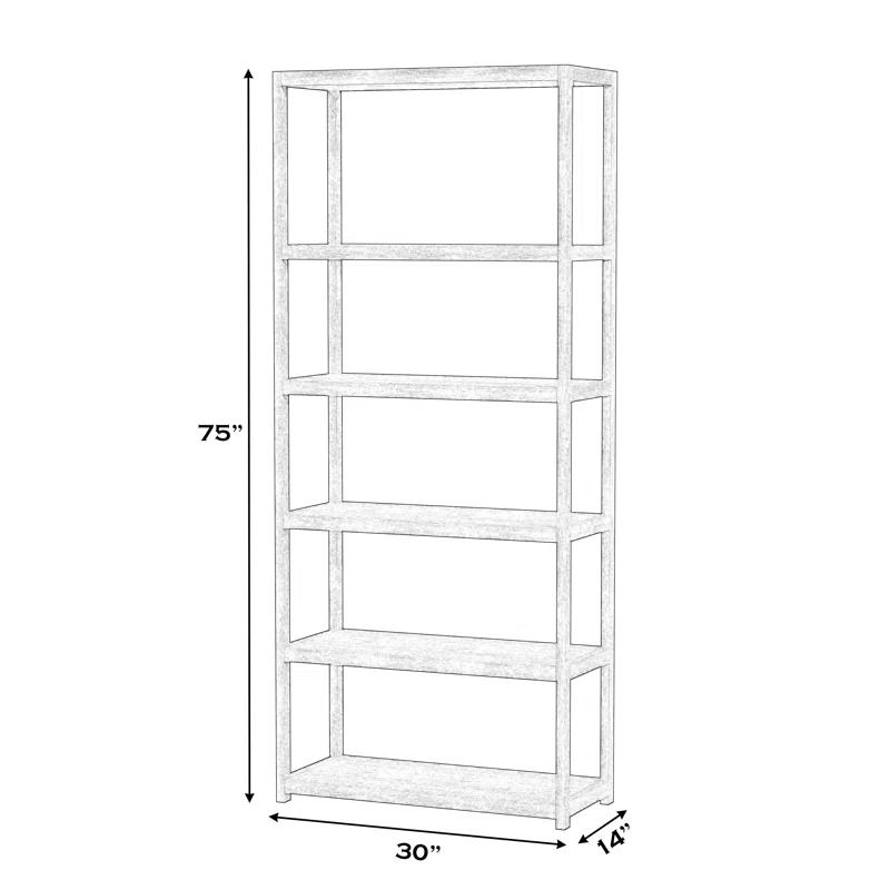 Butler Specialty Company Lark 5 Tier 30Wx75H Etagere Bookcase - Navy Blue