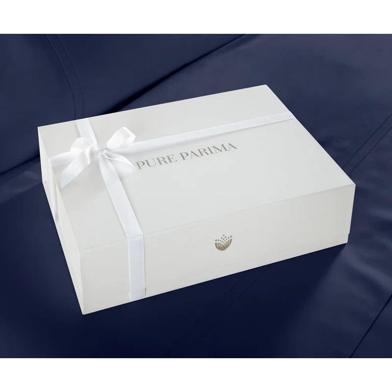 Midnight Blue Queen Egyptian Cotton Duvet Cover Set
