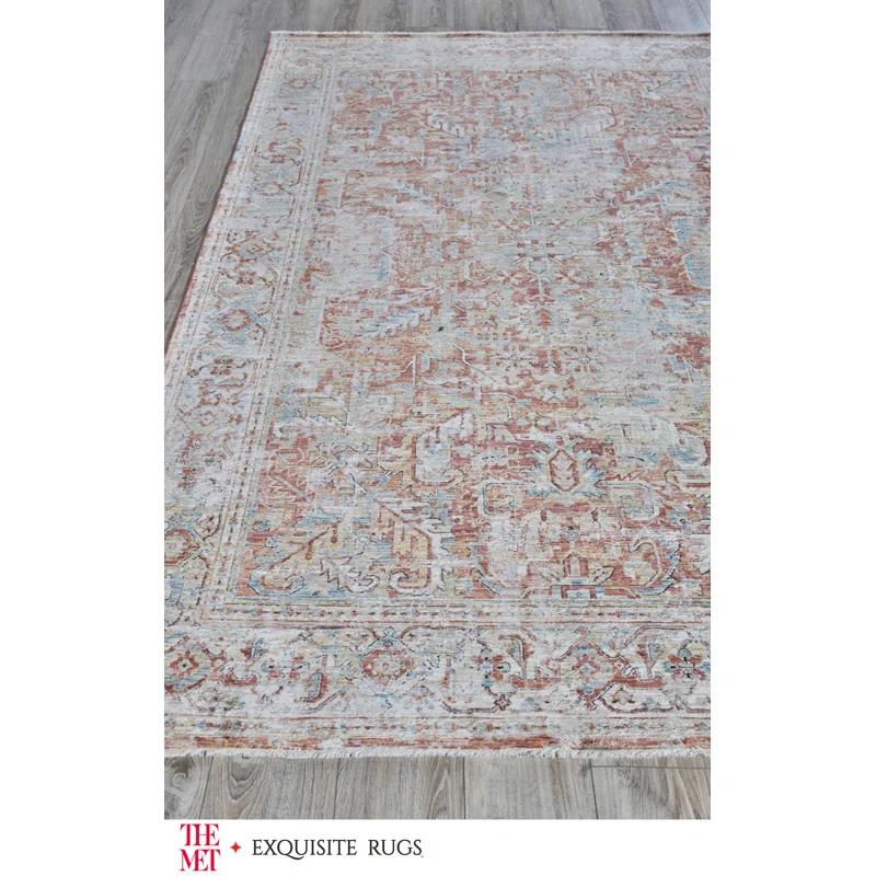 The Met x Exquisite Rugs Antique Loom Rust/Beige Area Rug