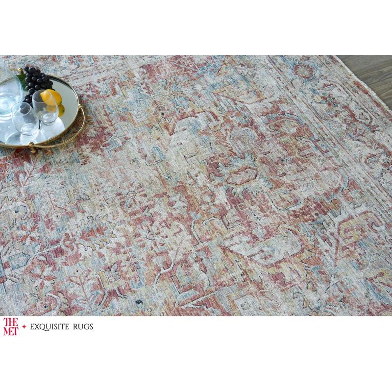 The Met x Exquisite Rugs Antique Loom Rust/Beige Area Rug