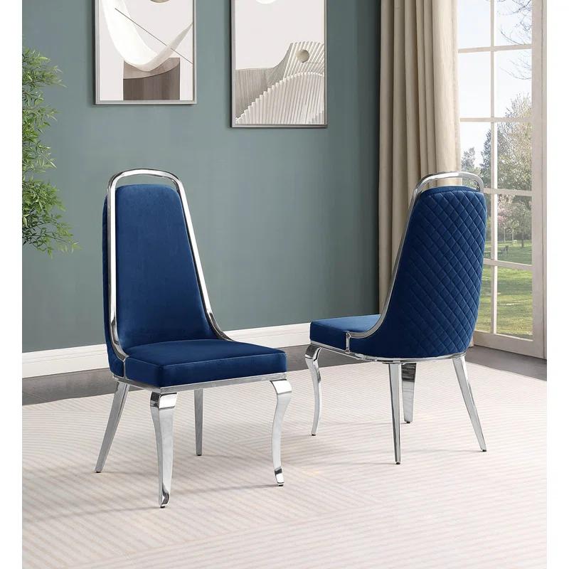 Keori Glass Top Double Pedestal Dining Set