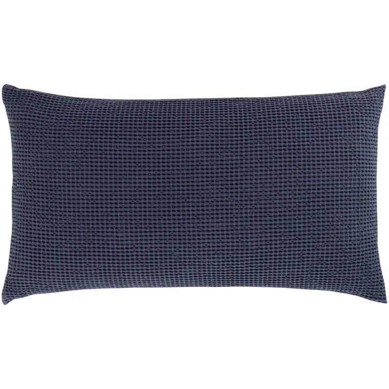 Stonewashed Waffle Weave King Cotton Sham in Blue