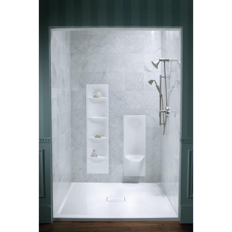 Archer® 60" x 60" Single Threshold Acrylic Alcove Shower Base, Center Drain