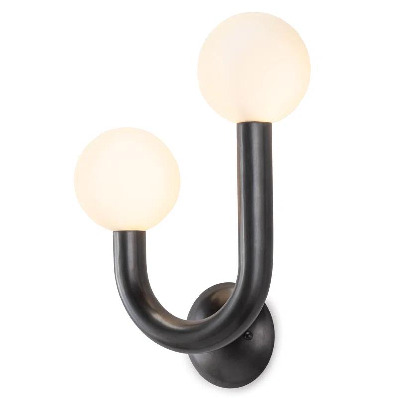 Dual Glow Dimmable Oil-Rubbed Bronze Brass Sconce