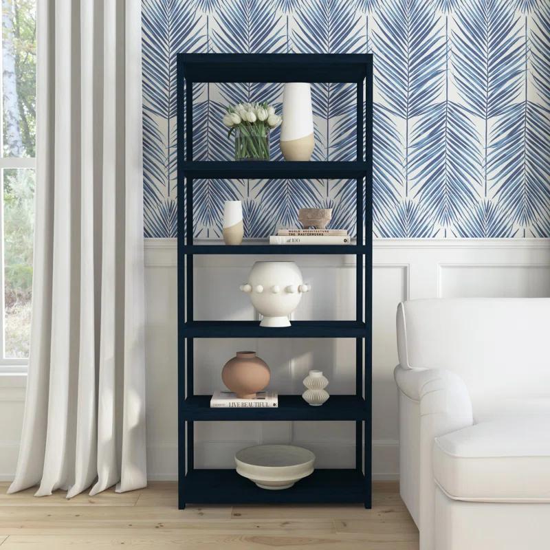 Butler Specialty Company Lark 5 Tier 30Wx75H Etagere Bookcase - Navy Blue