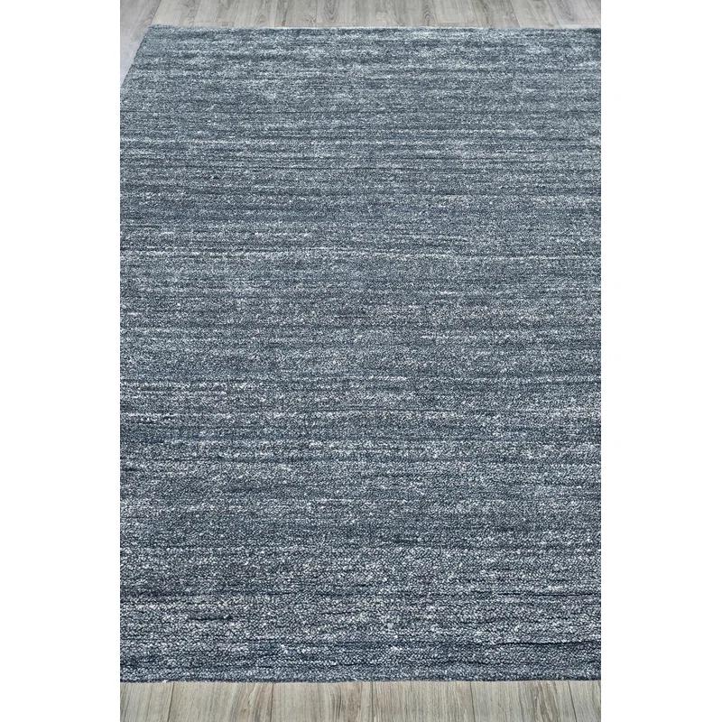 Exquisite Rugs Plush Hand-Knotted Wool/Viscose Charcoal Area Rug