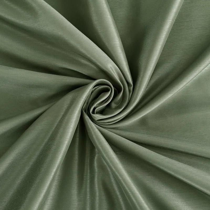 Faux Dupioni Silk Thermal Extreme 100% Blackout Back Tab Curtain Panel