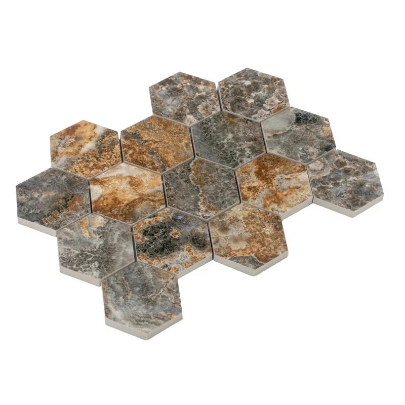 Splendor 8.9'' W x 12.8'' L Porcelain Tile Mosaic Sheet