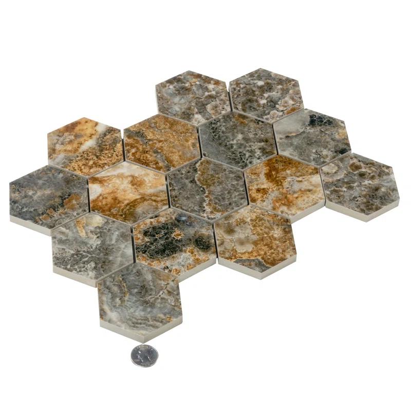 Splendor 8.9'' W x 12.8'' L Porcelain Tile Mosaic Sheet
