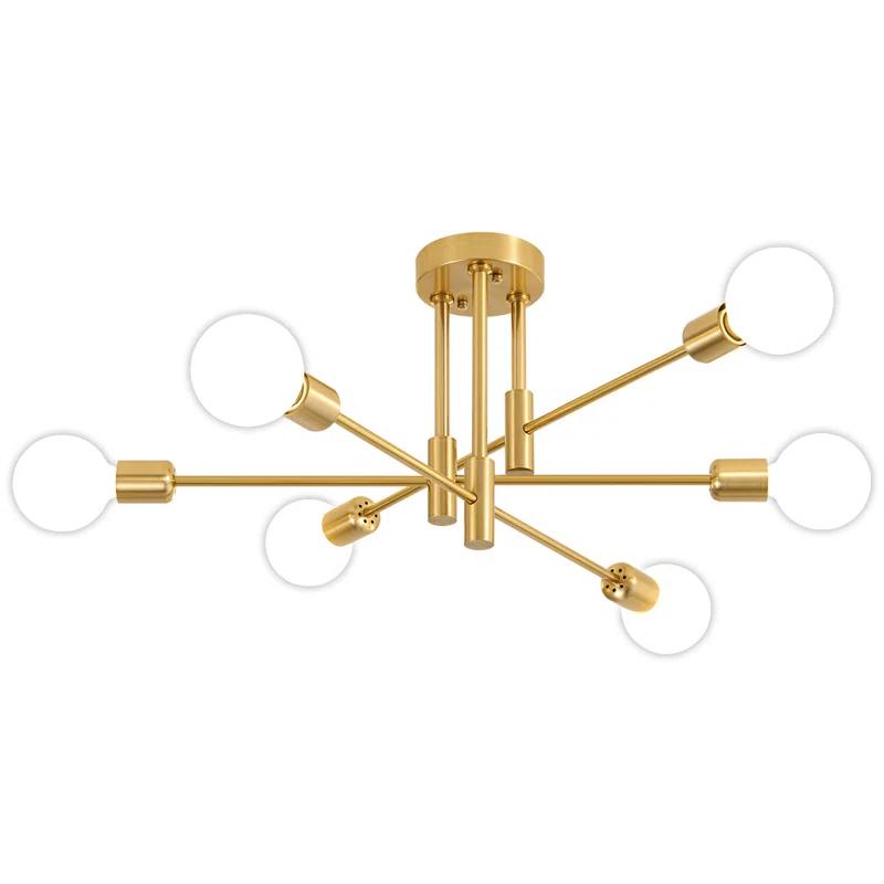 Sevin 6 - Light 25.2'' Sputnik Cylinder Flush Mount