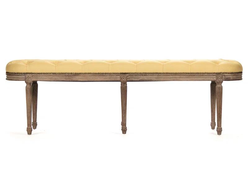 Zentique Michel Linen Upholstered Bench