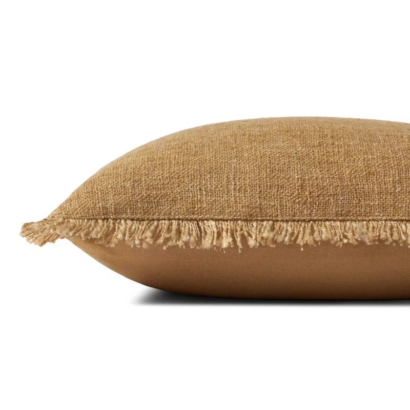 Sable Pillow by Amber Lewis x Loloi - Gold / 13" x 21" / Down