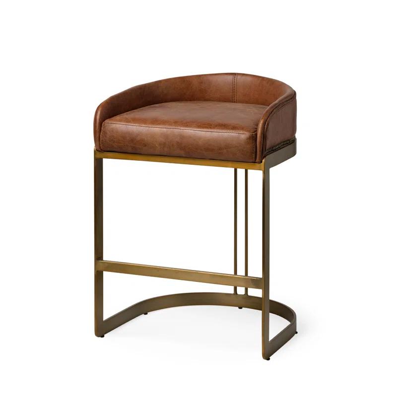 Bradley Genuine Leather Bar & Counter Stool