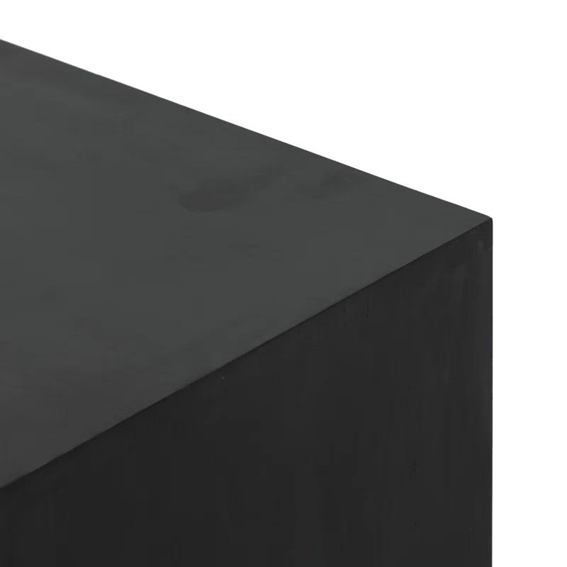 Isador Contemporary Black Solid Poplar 1-Drawer Nightstand