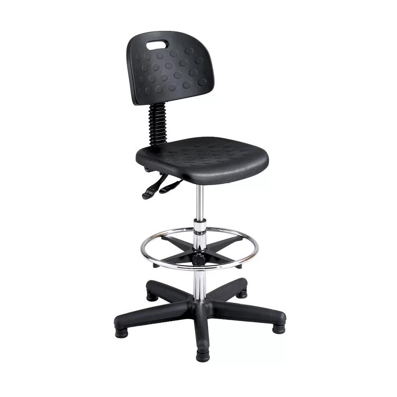 ErgoFlex 360 Black Polyurethane Adjustable Task Chair with Swivel