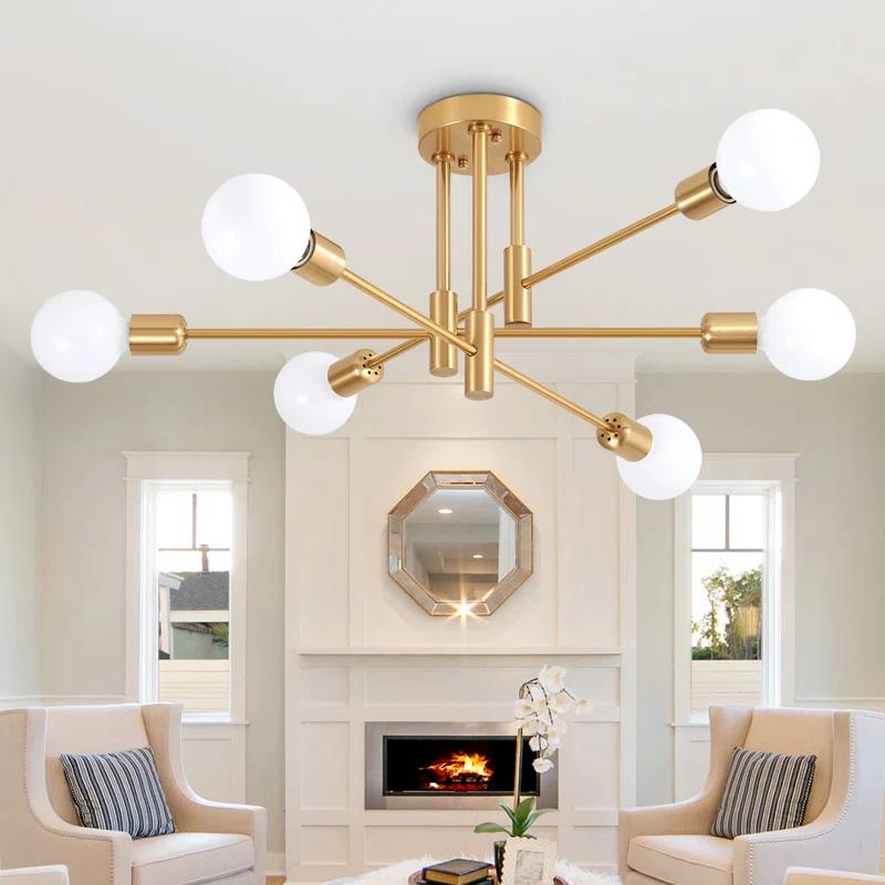 Sevin 6 - Light 25.2'' Sputnik Cylinder Flush Mount