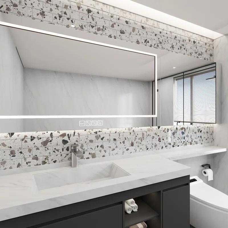 Glass Terrazzo 3'' W x 6'' L Glass Subway Singular Tile