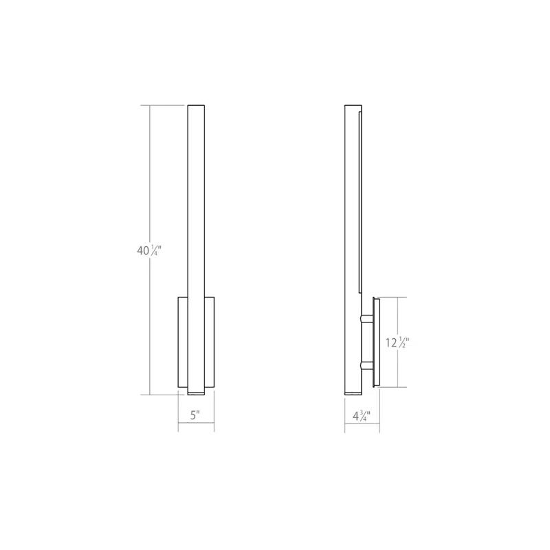 SONNEMAN Flue Aluminum LED Armed Sconce