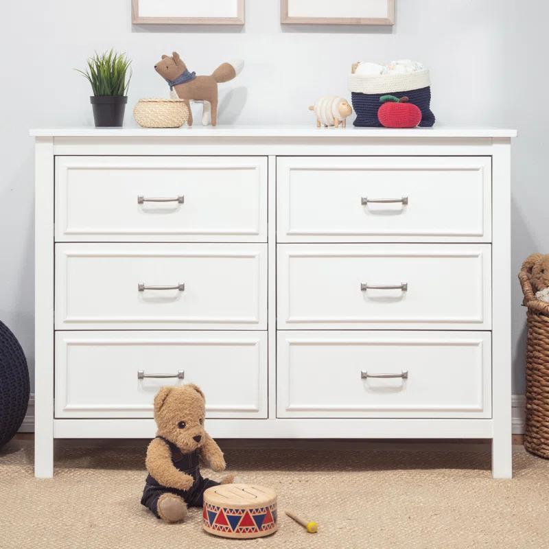 Charlie Classic White 6-Drawer Nursery Double Dresser